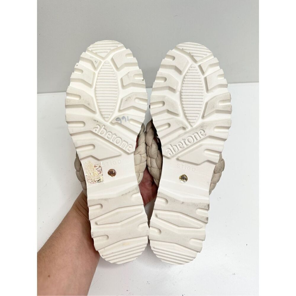 Ron White Sandals Braided Womens Size 8US Crisscross Suede Slide - Picture 9 of 10